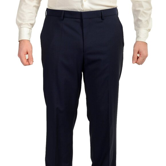 Hugo Boss Men's "Huge2/Genius1" Slim Fit 100% Wool Two Button Suit US 44L IT 54L - Picture 8 of 13